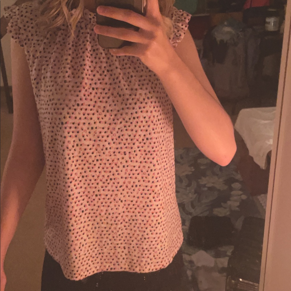 Pink Polka Dot Blouse